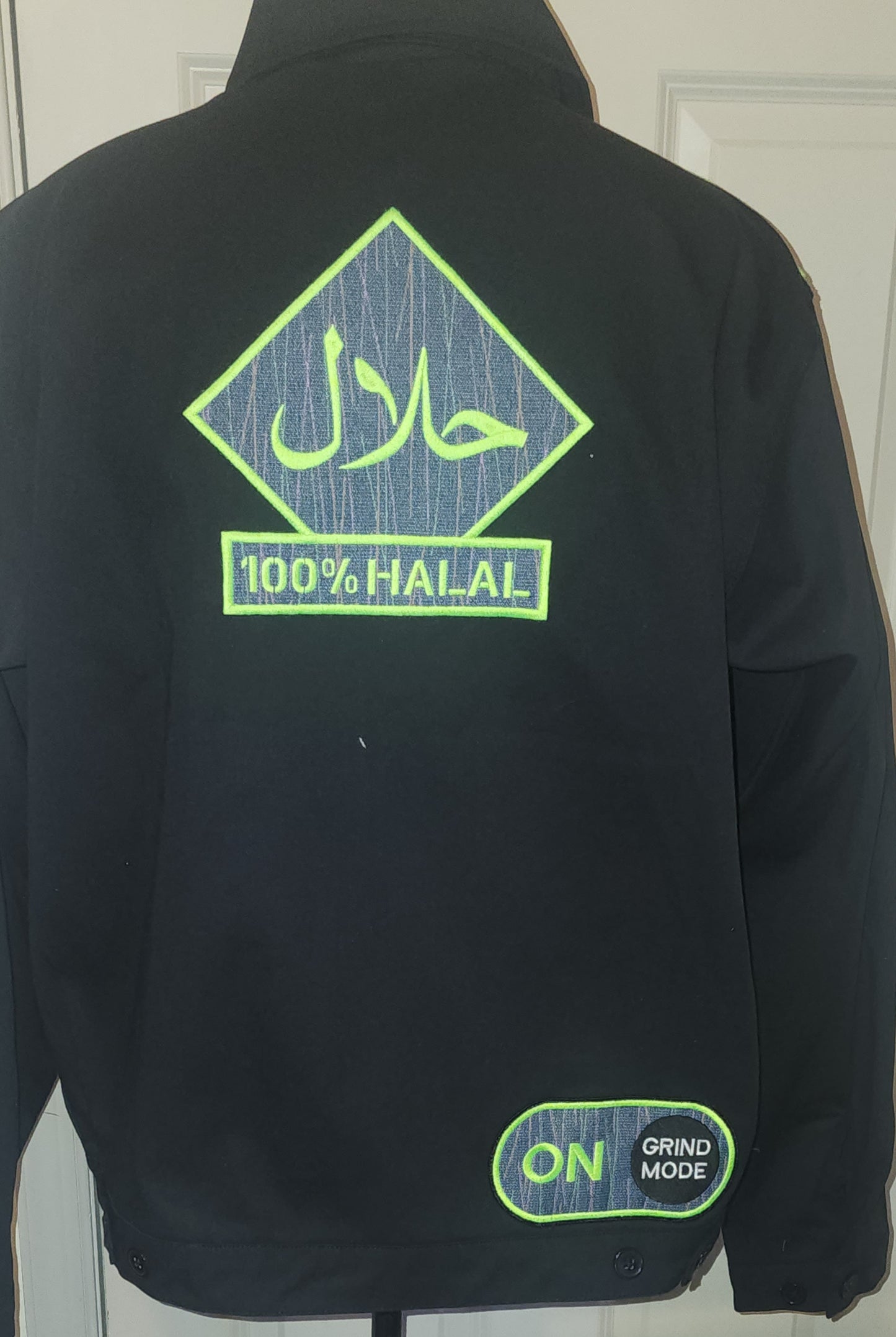 Non-Lined Dickies style jacket 100% Halal, Azza1, and 177S patches